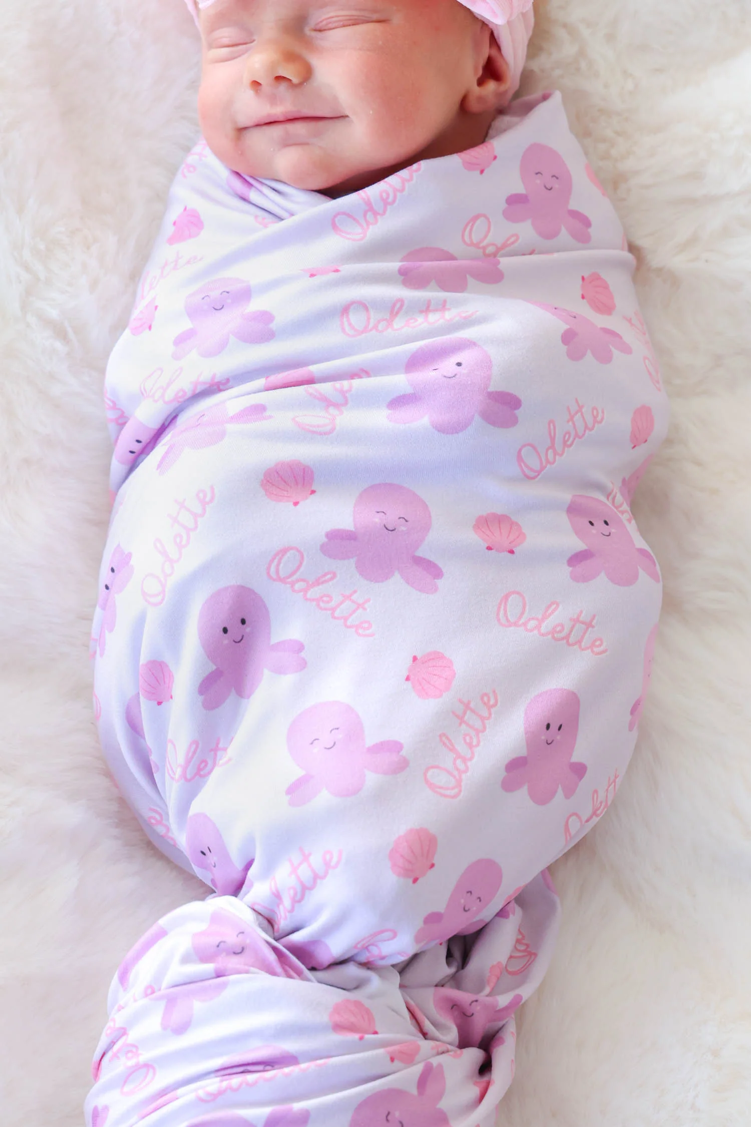 Personalized Swaddle Blanket | Sea Snuggles - Image 3