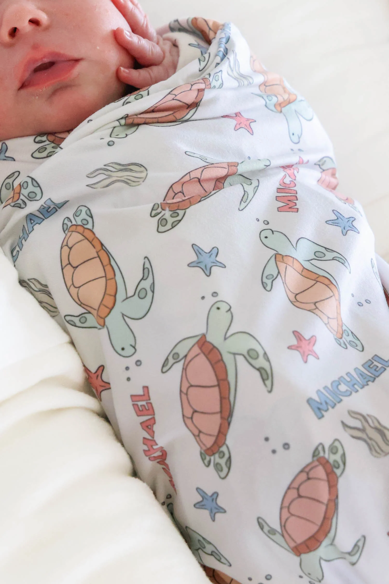 Personalized Swaddle Blanket | Turtley Rad - Image 4