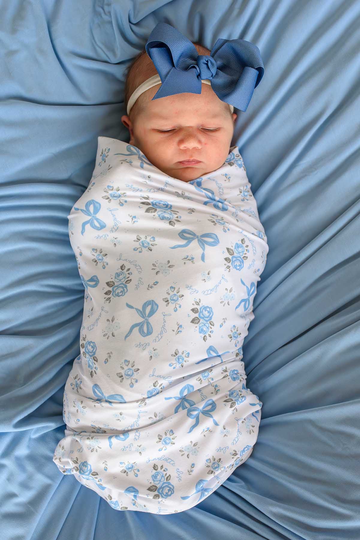Personalized Swaddle | Tied In Blooms - Image 3