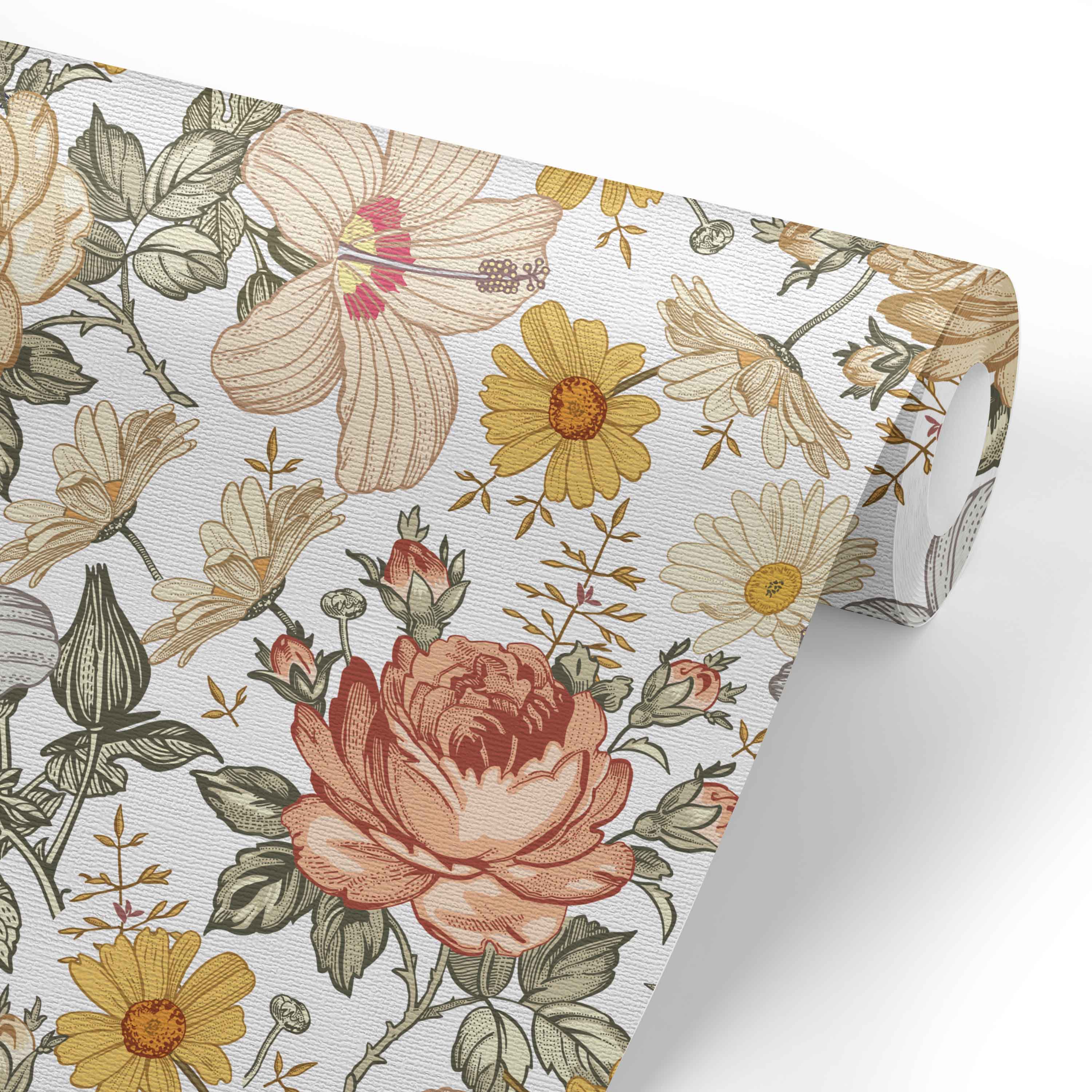Peyton's Vintage Floral Removable Wallpaper