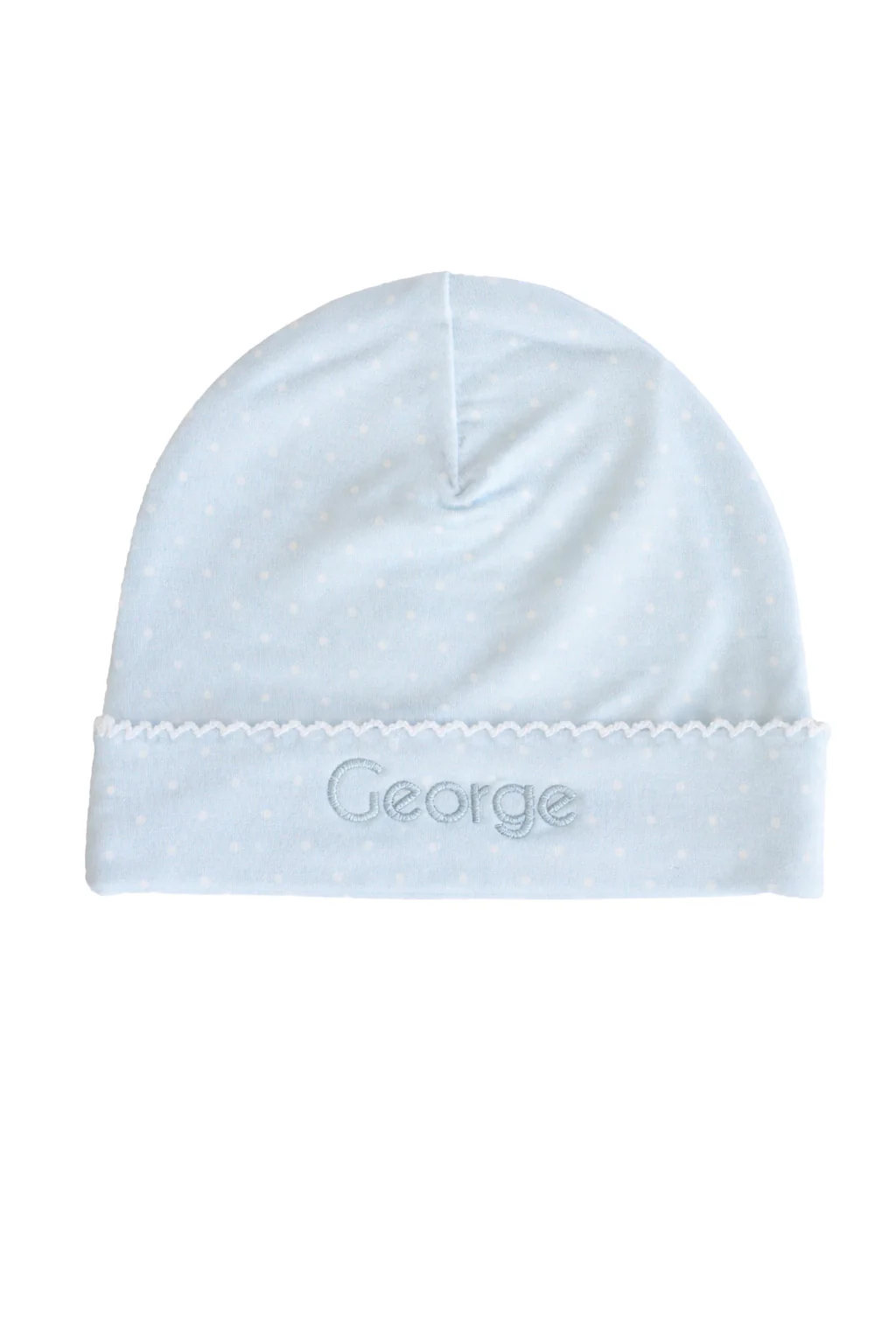 Picot Trim Bamboo Hat | Baby Blue