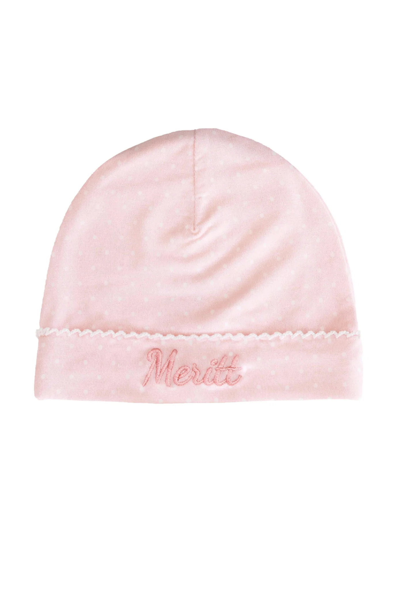 Picot Trim Bamboo Hat | Baby Pink