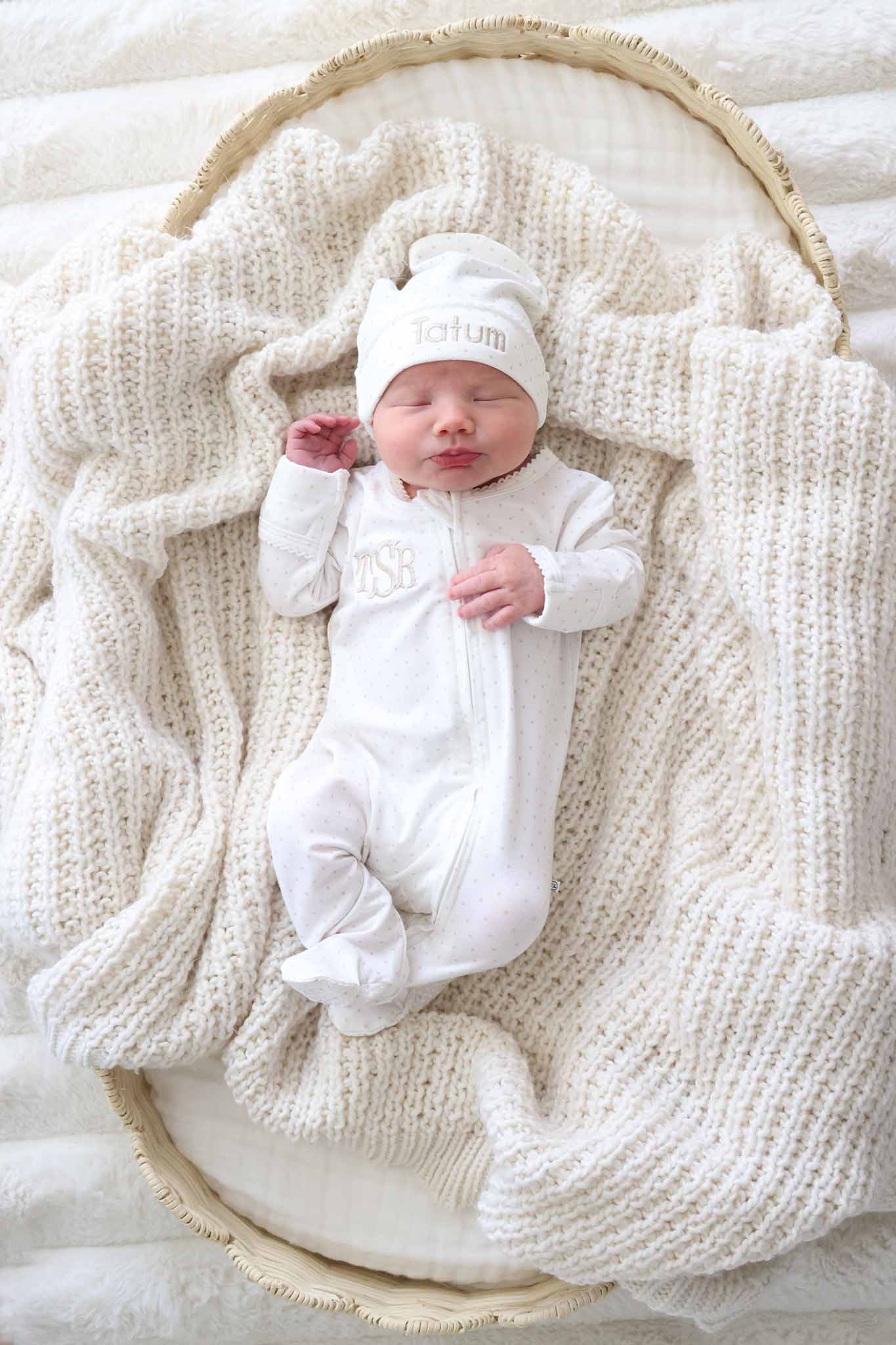 Picot Trim Bamboo Zipper Footie | Baby Taupe - Image 6