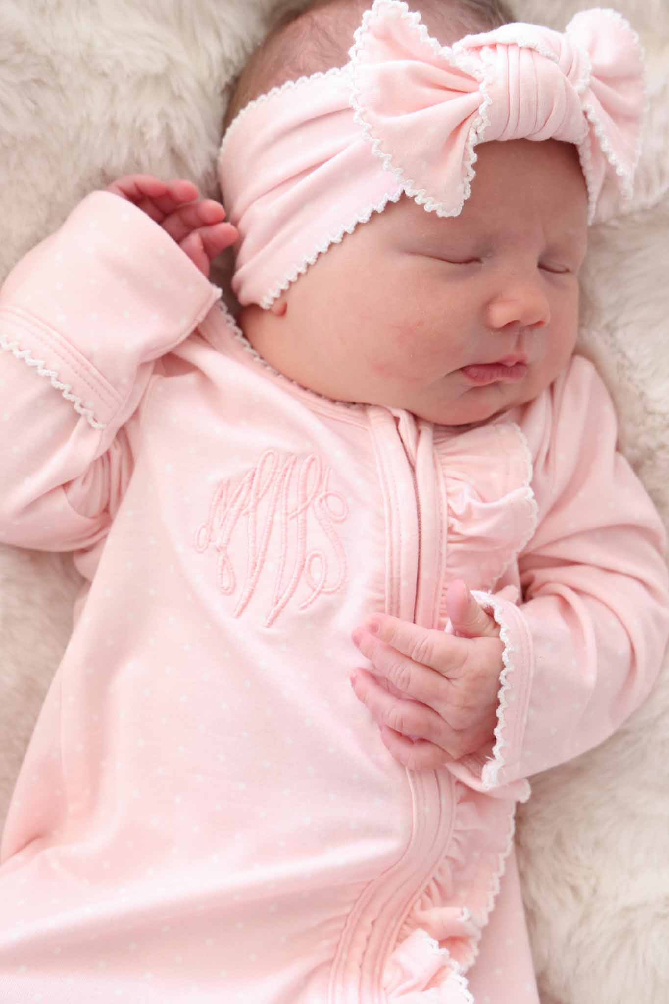 Picot Trim Knit Large Bow Headwrap - Image 5