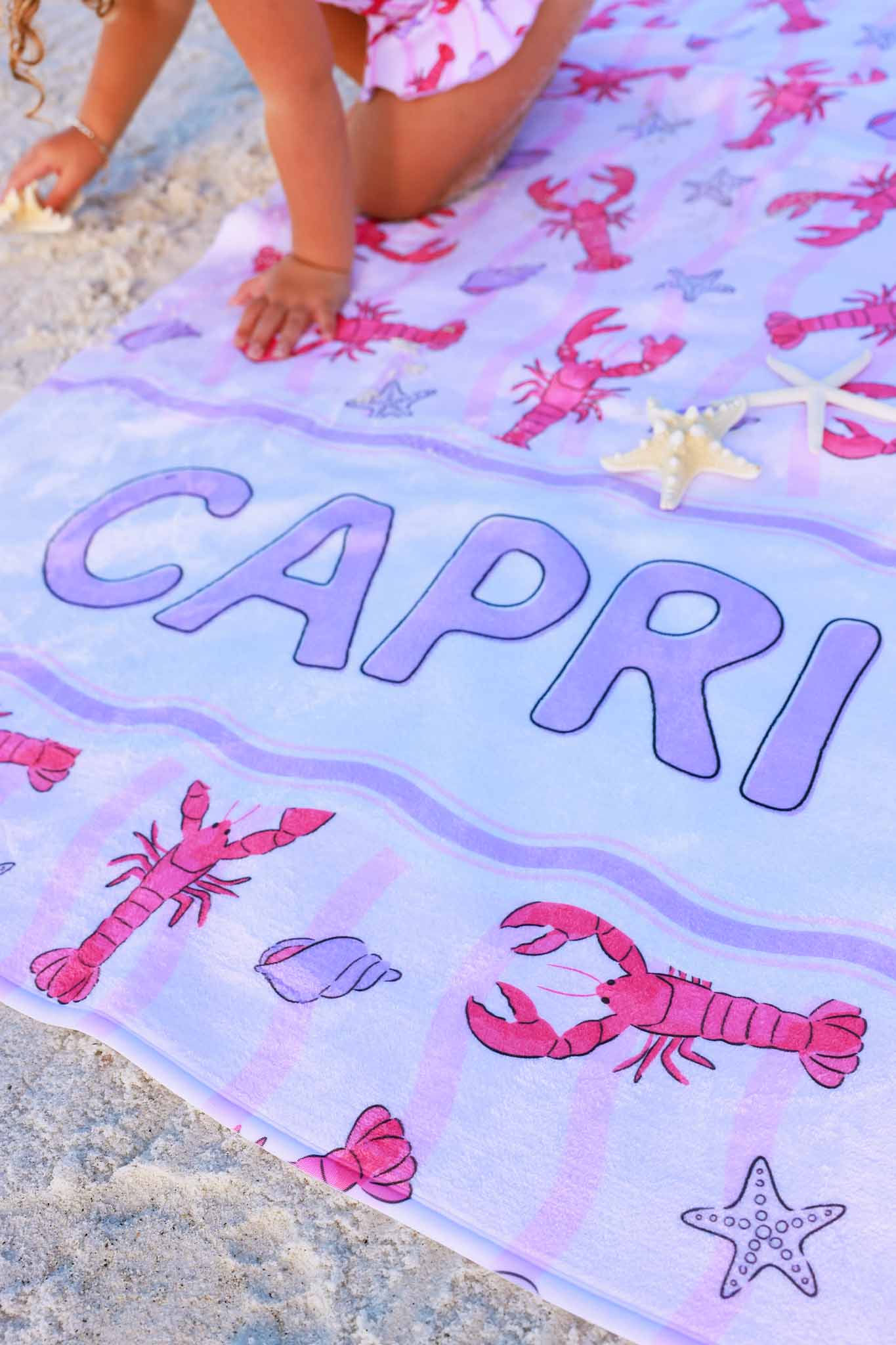 Pinch Me Personalized Kids Beach Towel | Pink - Image 2