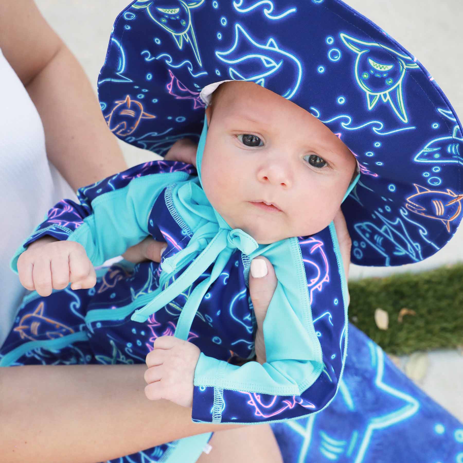 Printed Sun Hat | Glow Fins - Image 3