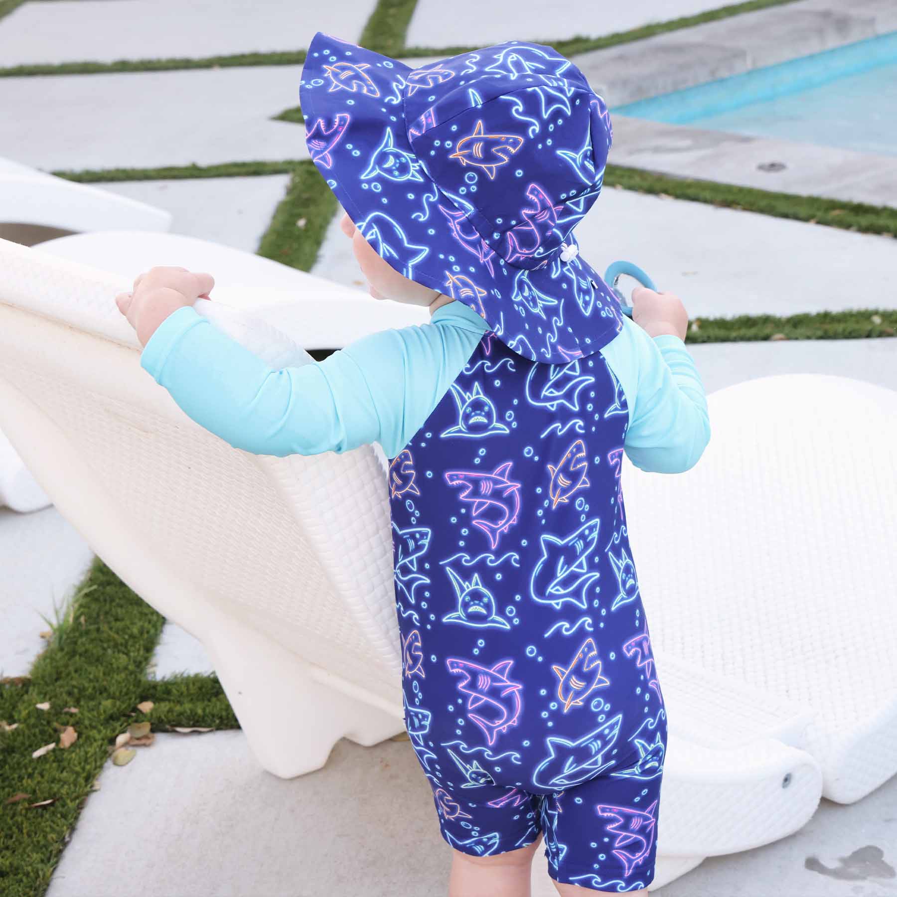 Printed Sun Hat | Glow Fins - Image 4