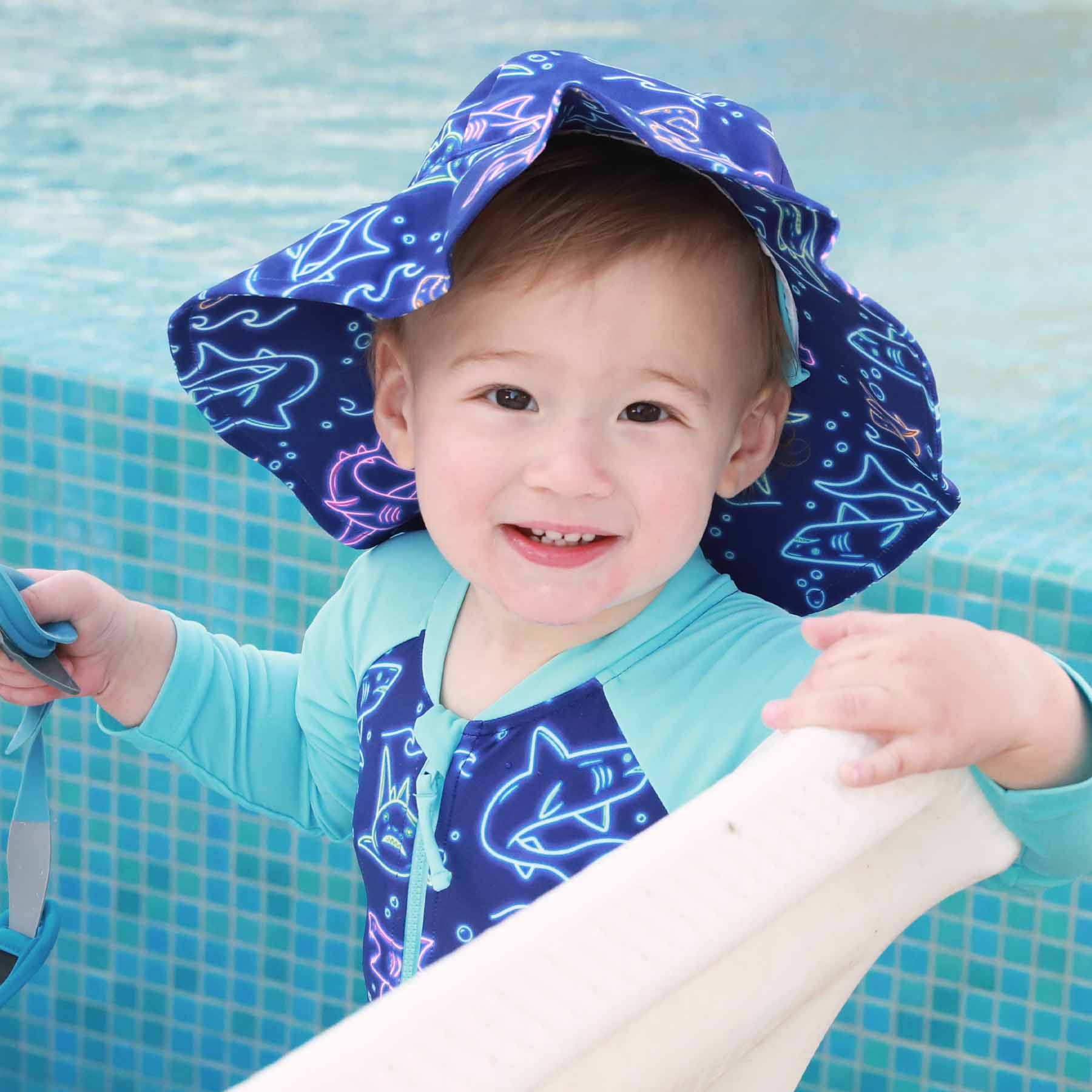 Printed Sun Hat | Glow Fins - Image 5