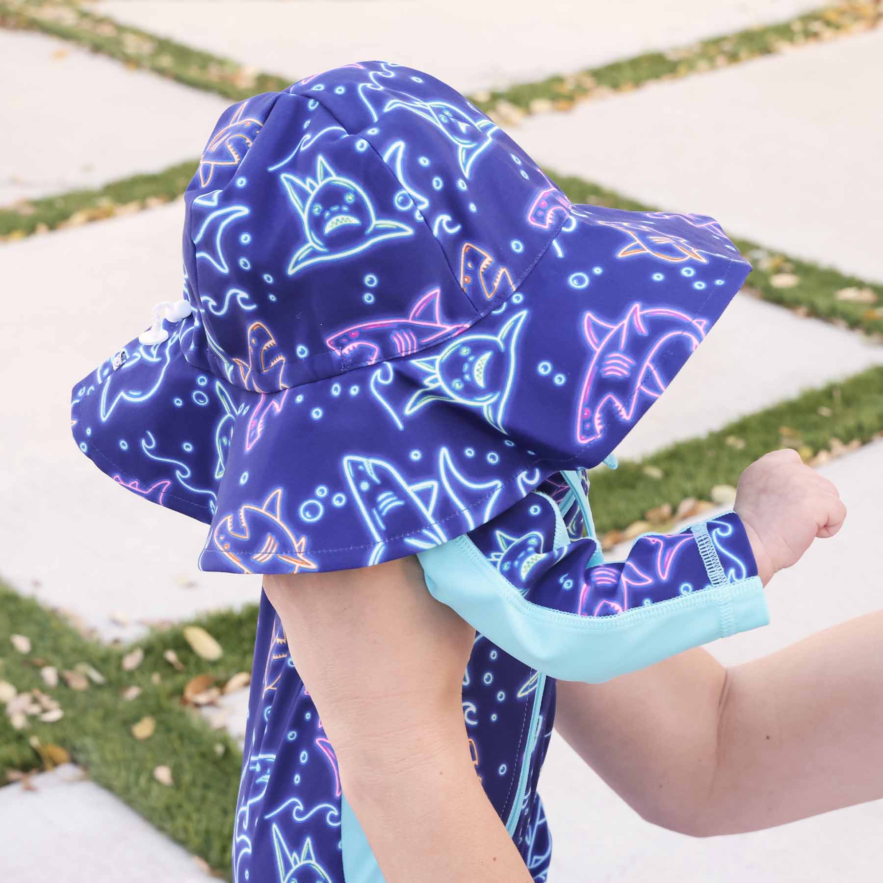 Printed Sun Hat | Glow Fins - Image 6