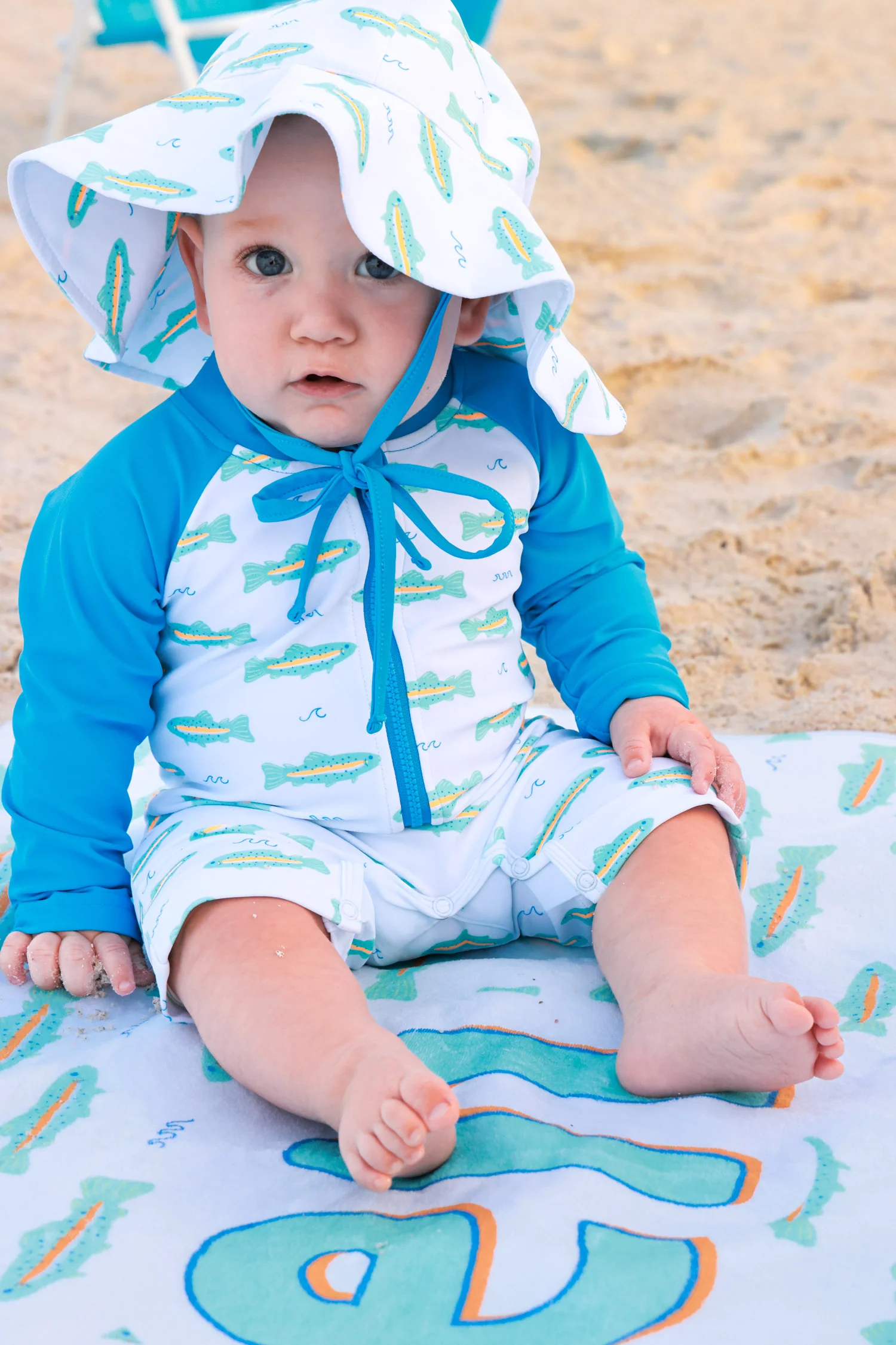 Printed Sun Hat | Tiny Trout - Image 3