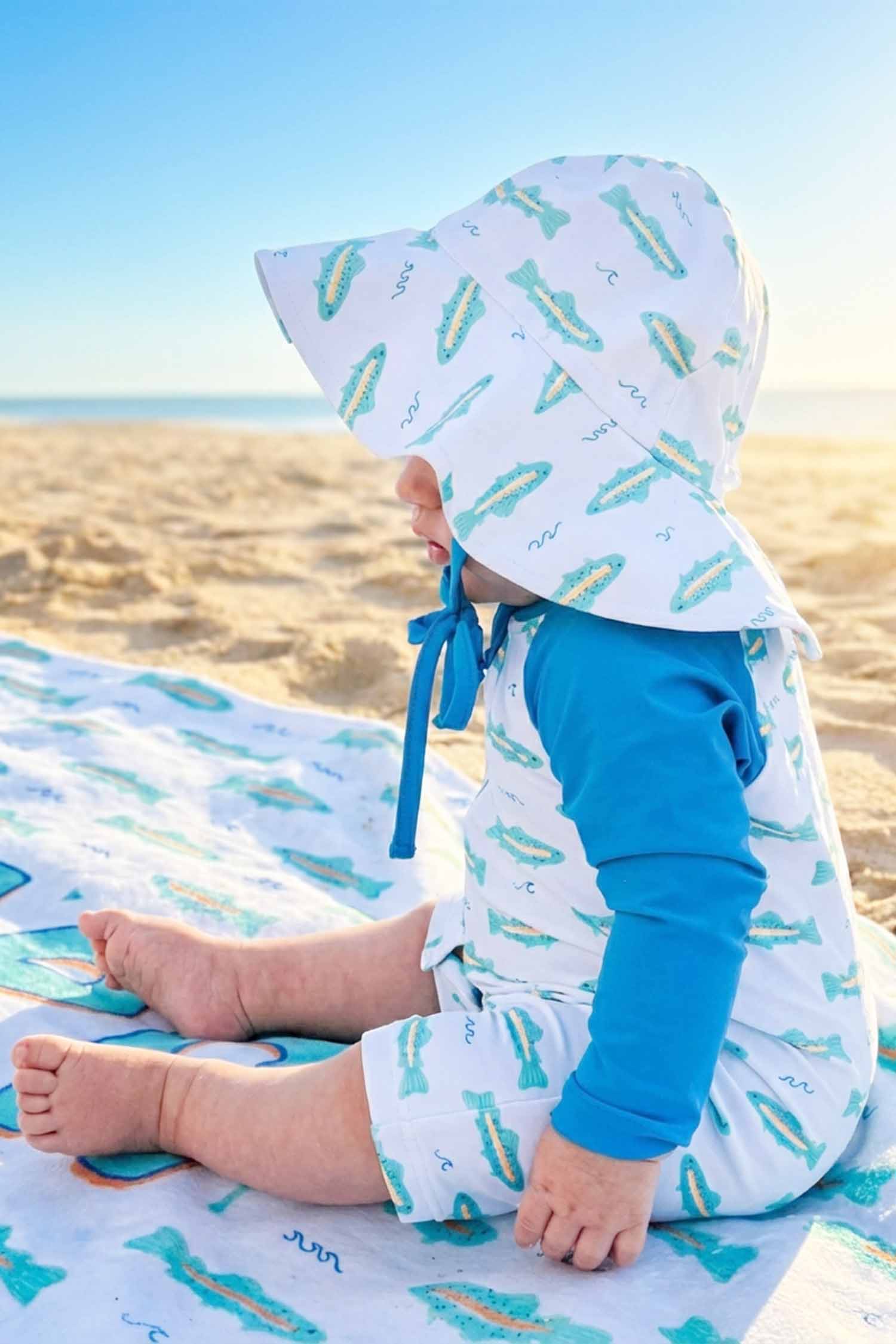 Printed Sun Hat | Tiny Trout - Image 4