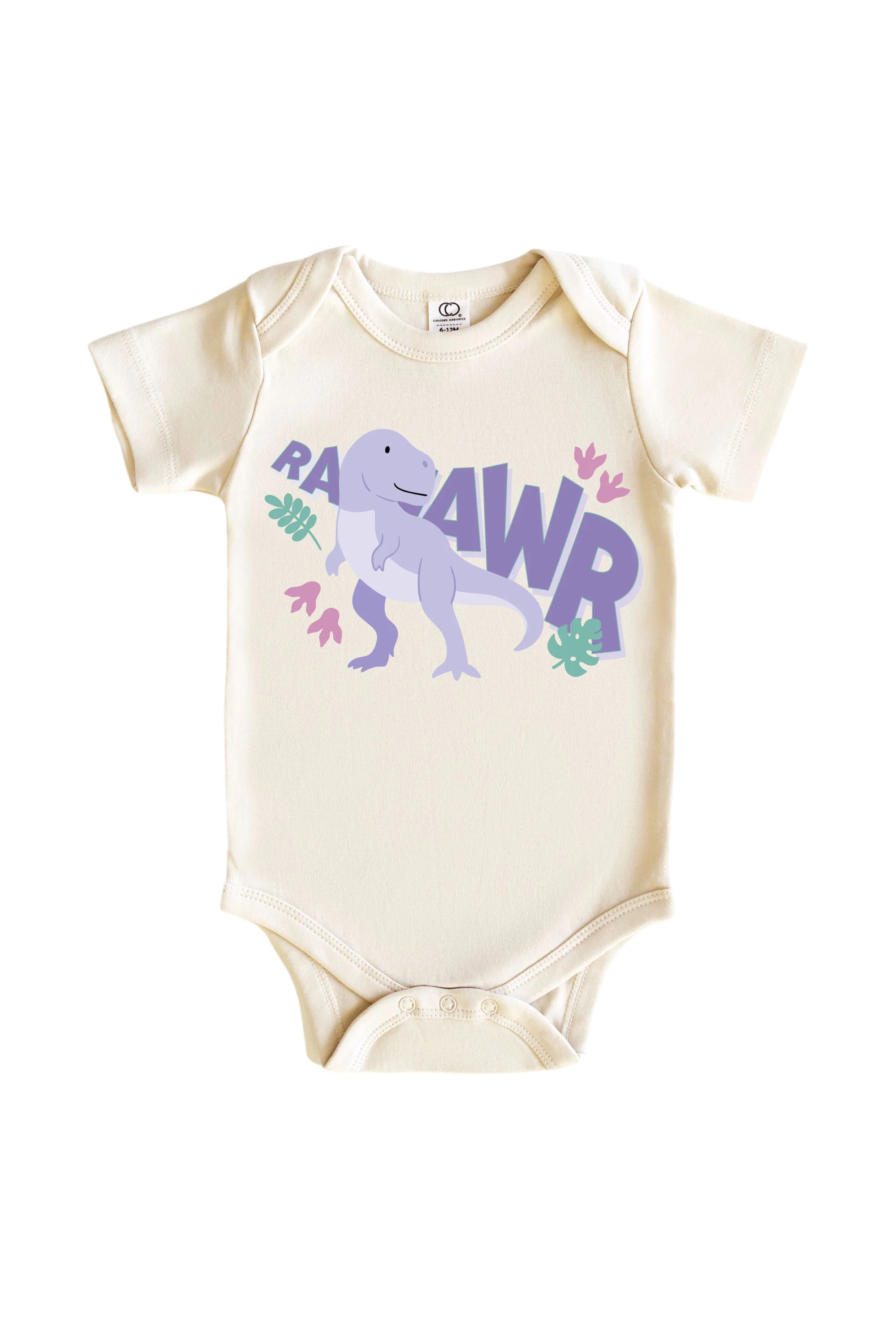 RAAWR Pink Graphic Bodysuit & Kids Tee | Natural - Image 2