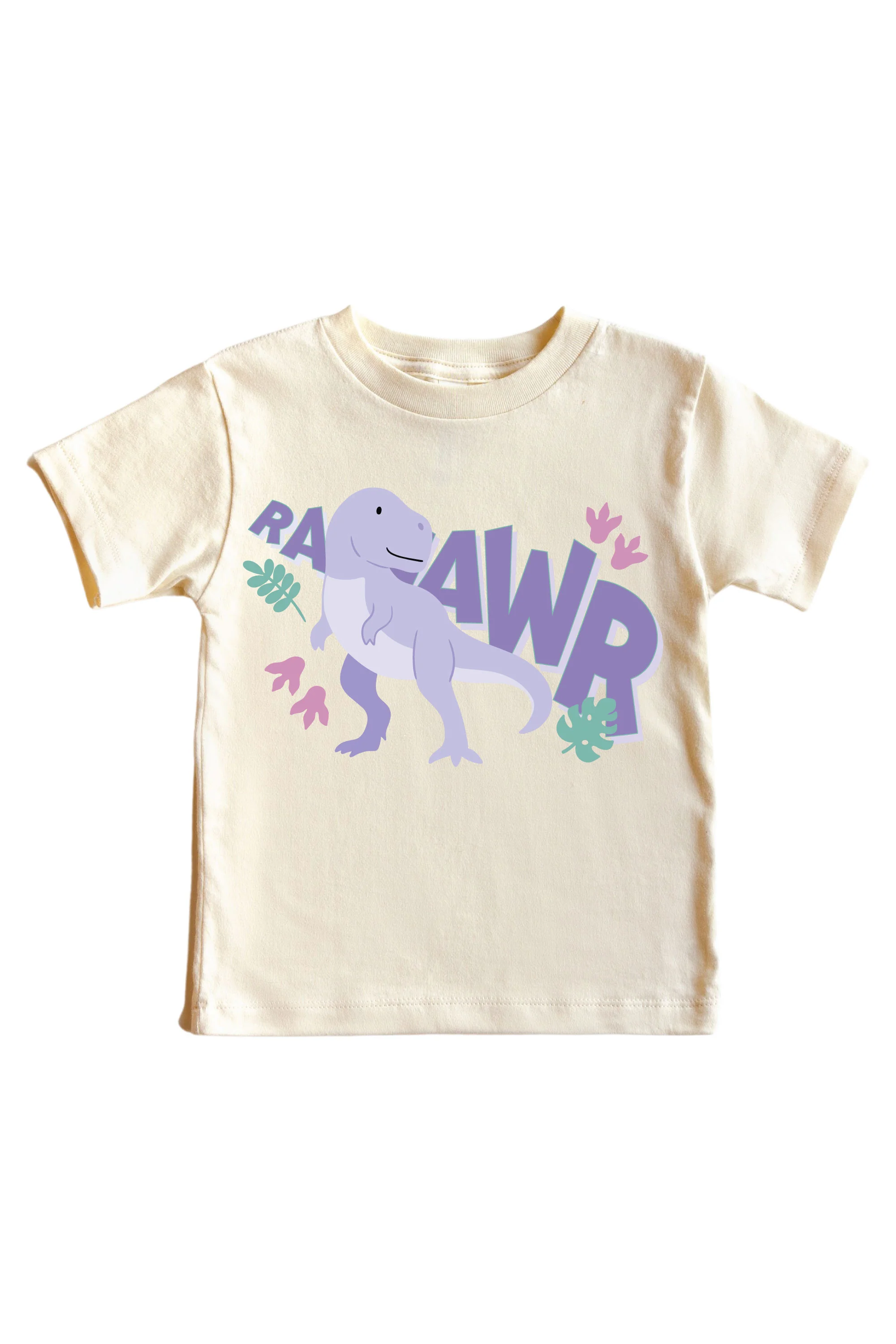 RAAWR Pink Graphic Bodysuit & Kids Tee | Natural - Image 3