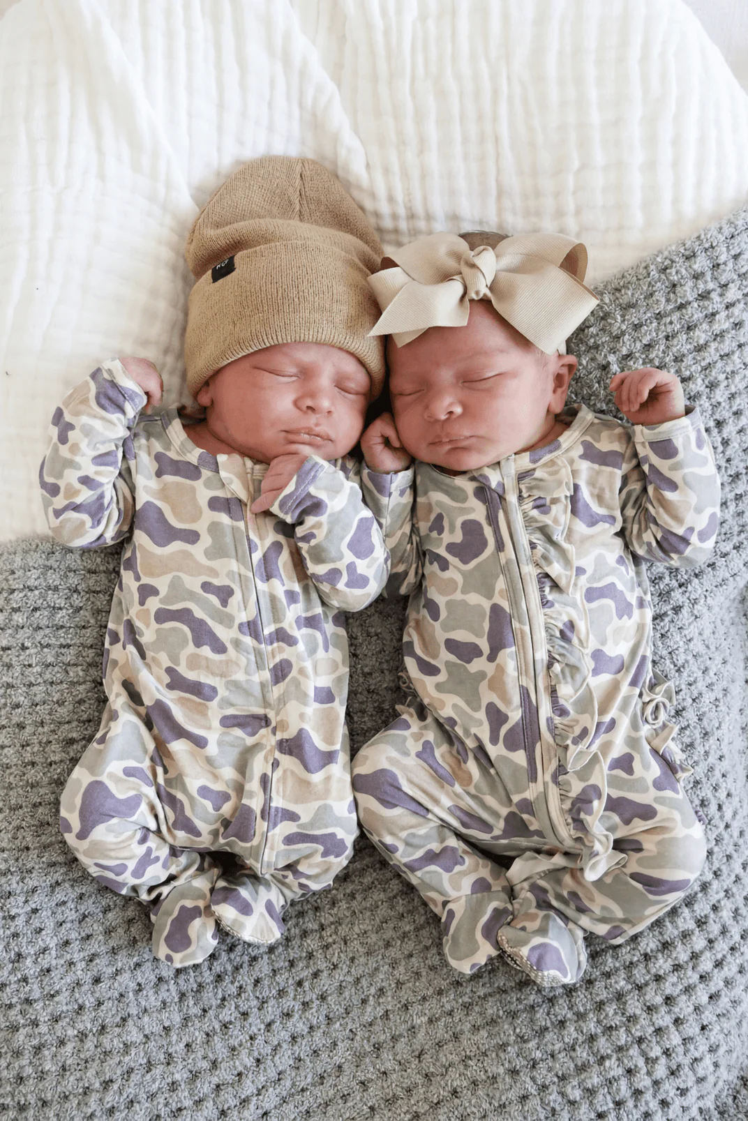 Bamboo Zipper Footie | Camo Cutie - Image 4