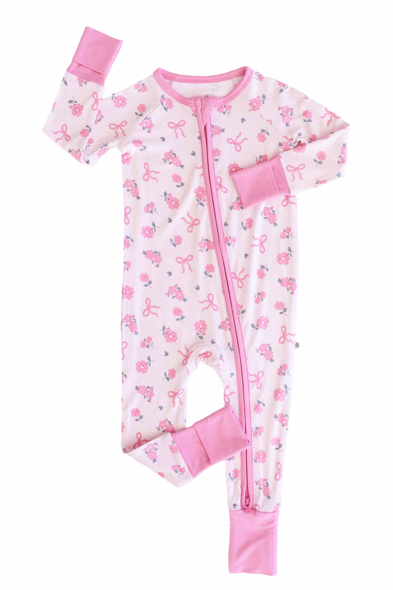 Ribbon & Roses Convertible Zip Romper | Pink - Image 6
