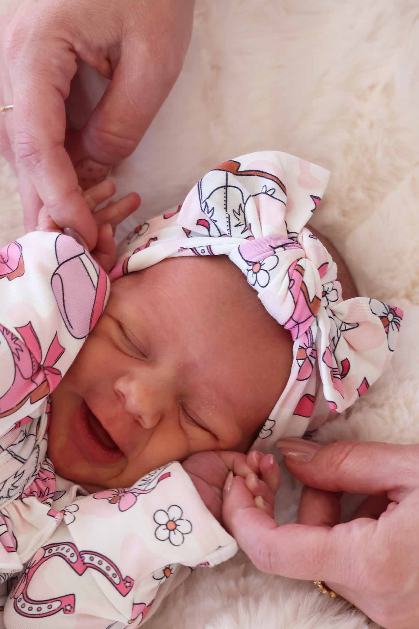 Rodeo Dreams Knit Large Bow Headwrap | Pink - Image 3