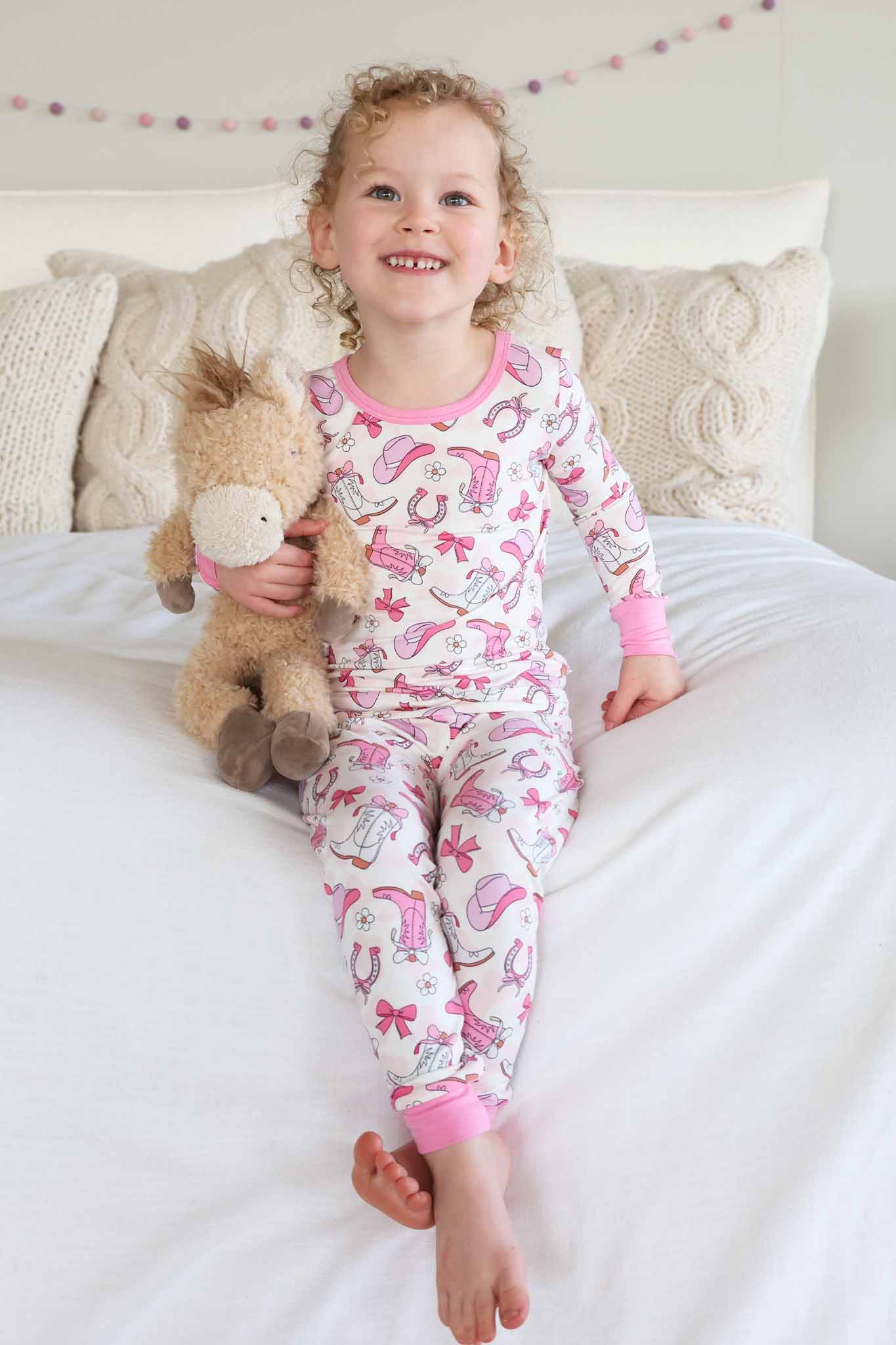Rodeo Dreams Two Piece Pajama Set | Pink - Image 2