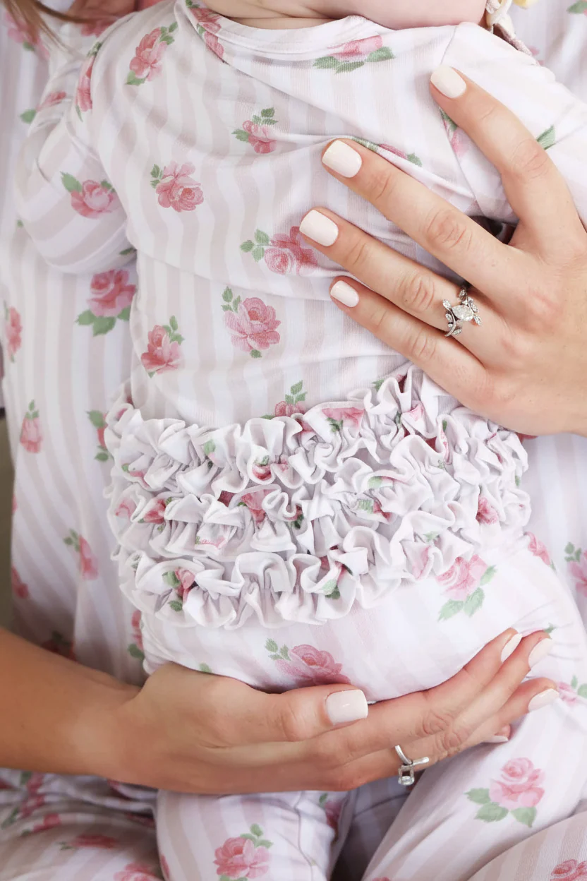 Rosy & Cozy Ruffle Zipper Footie - Image 7