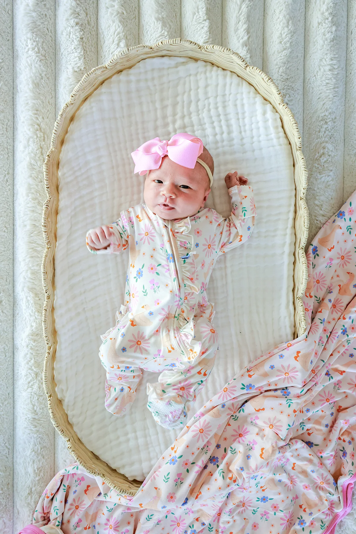 Ruffle Bamboo Zipper Footie | Loosey Goose - Image 8