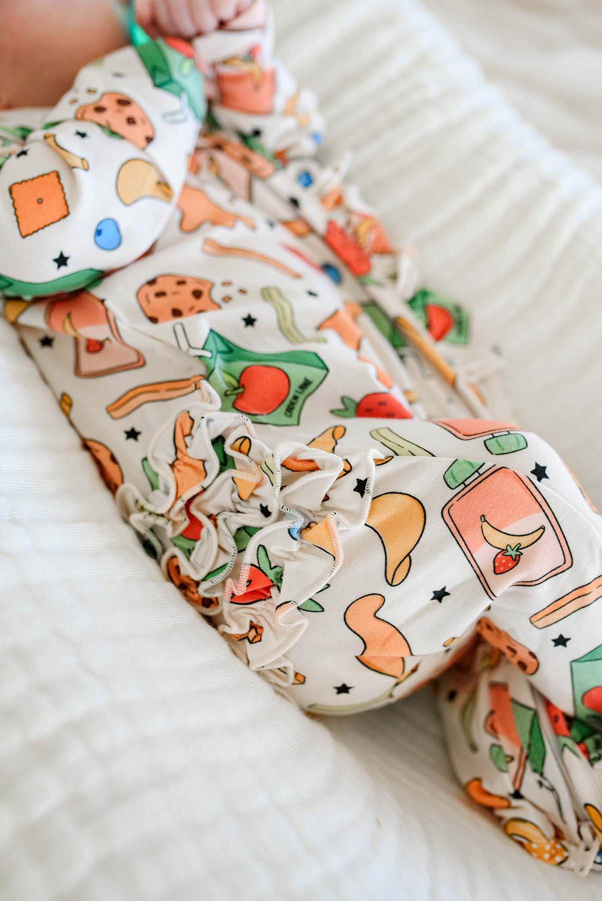 Ruffle Bamboo Zipper Footie | Snack Attack - Image 10
