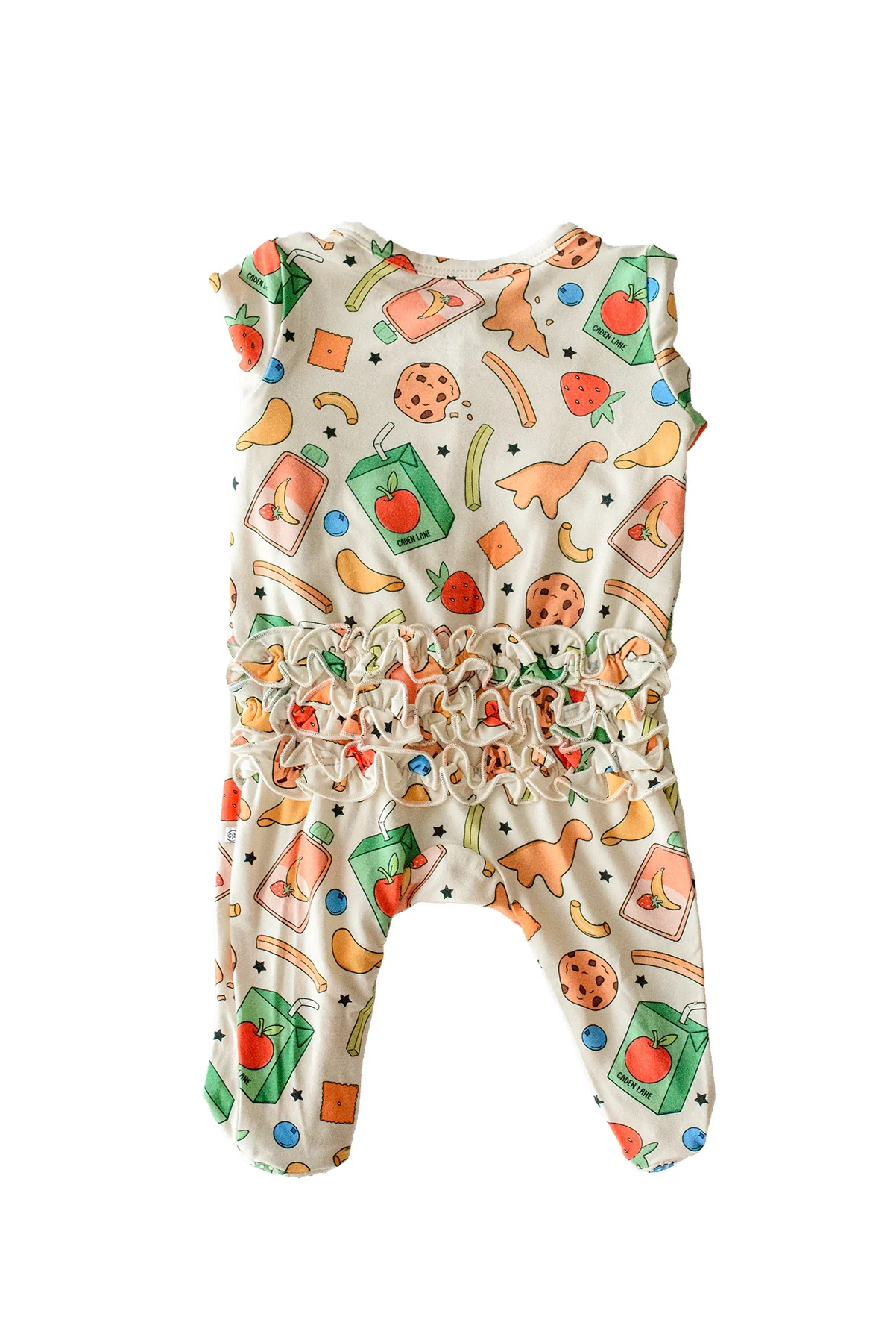 Ruffle Bamboo Zipper Footie | Snack Attack - Image 6