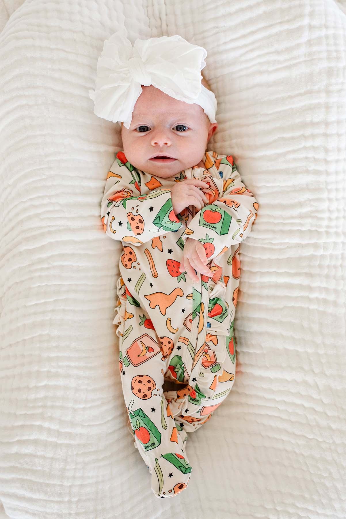 Ruffle Bamboo Zipper Footie | Snack Attack - Image 8
