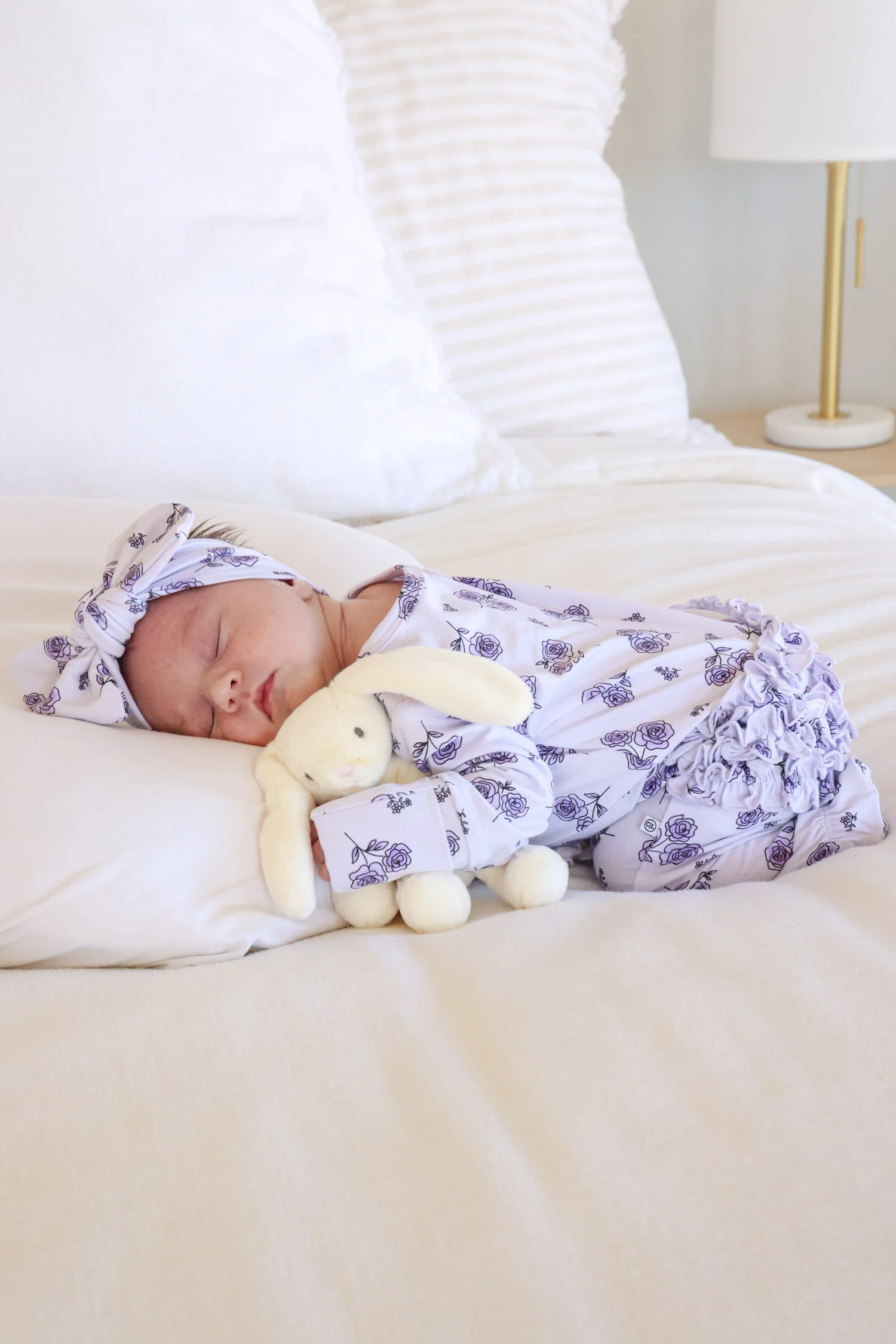 Ruffle Zipper Footie | Amethyst Garden - Image 10