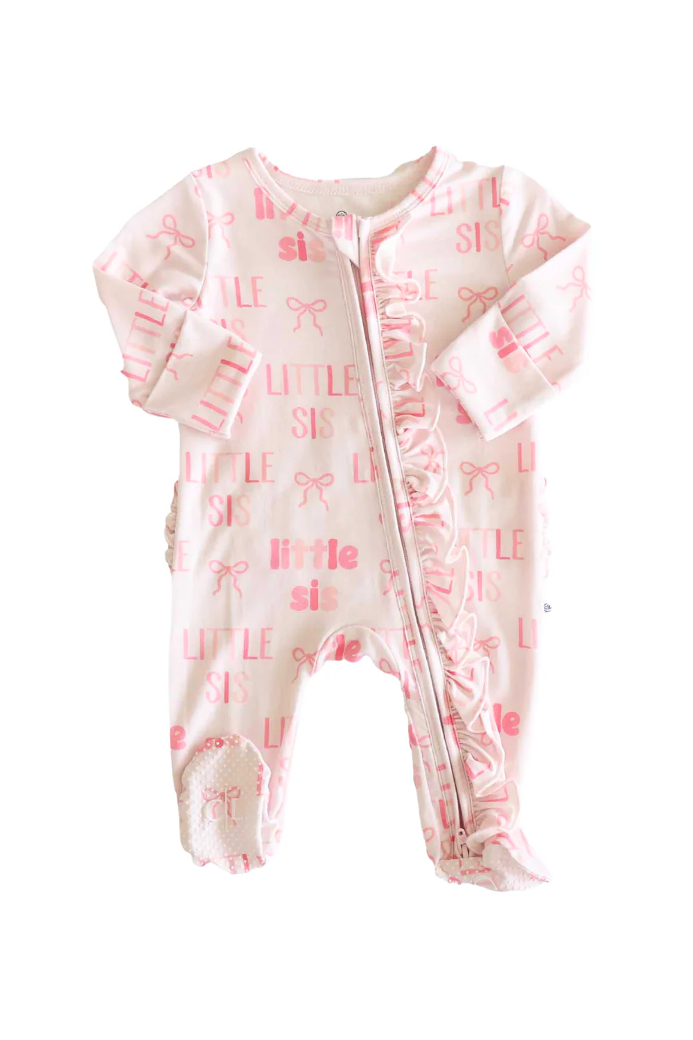 Ruffle Zipper Footie | Little Sis - Image 3
