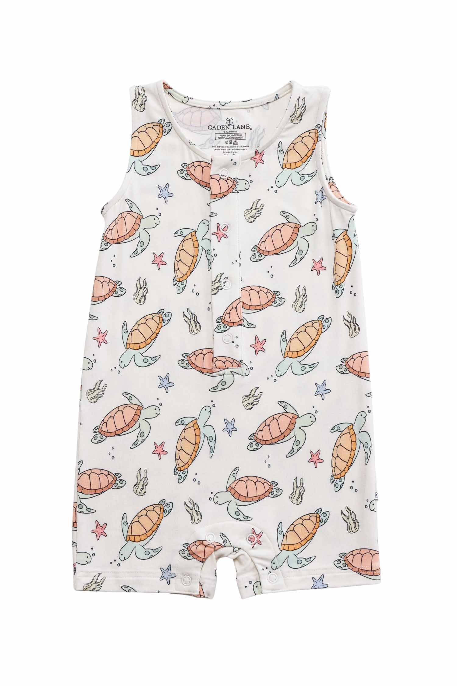 Sleeveless Snap Romper | Turtley Rad - Image 2
