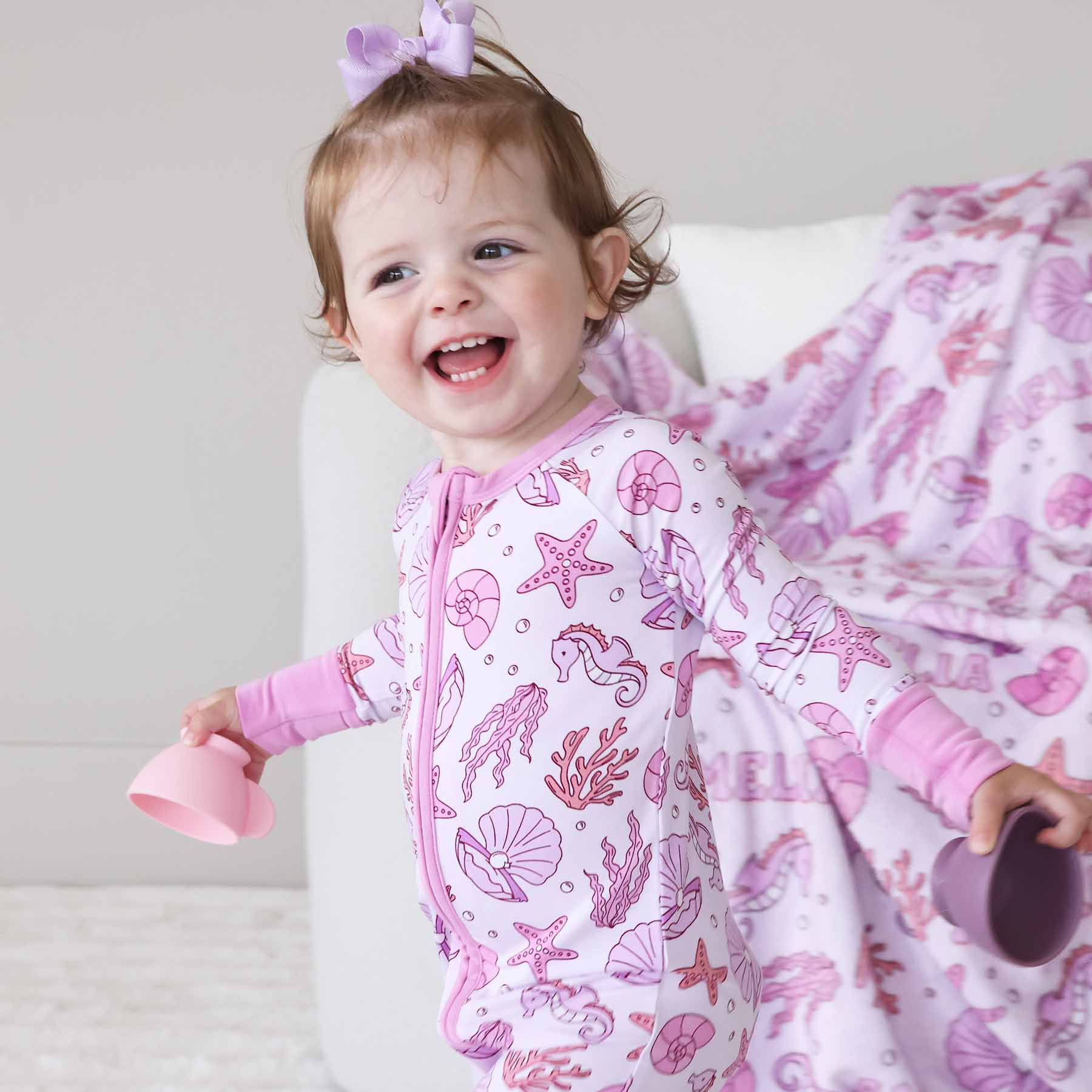 Tiny Tides Convertible Zip Romper | Pink - Image 12