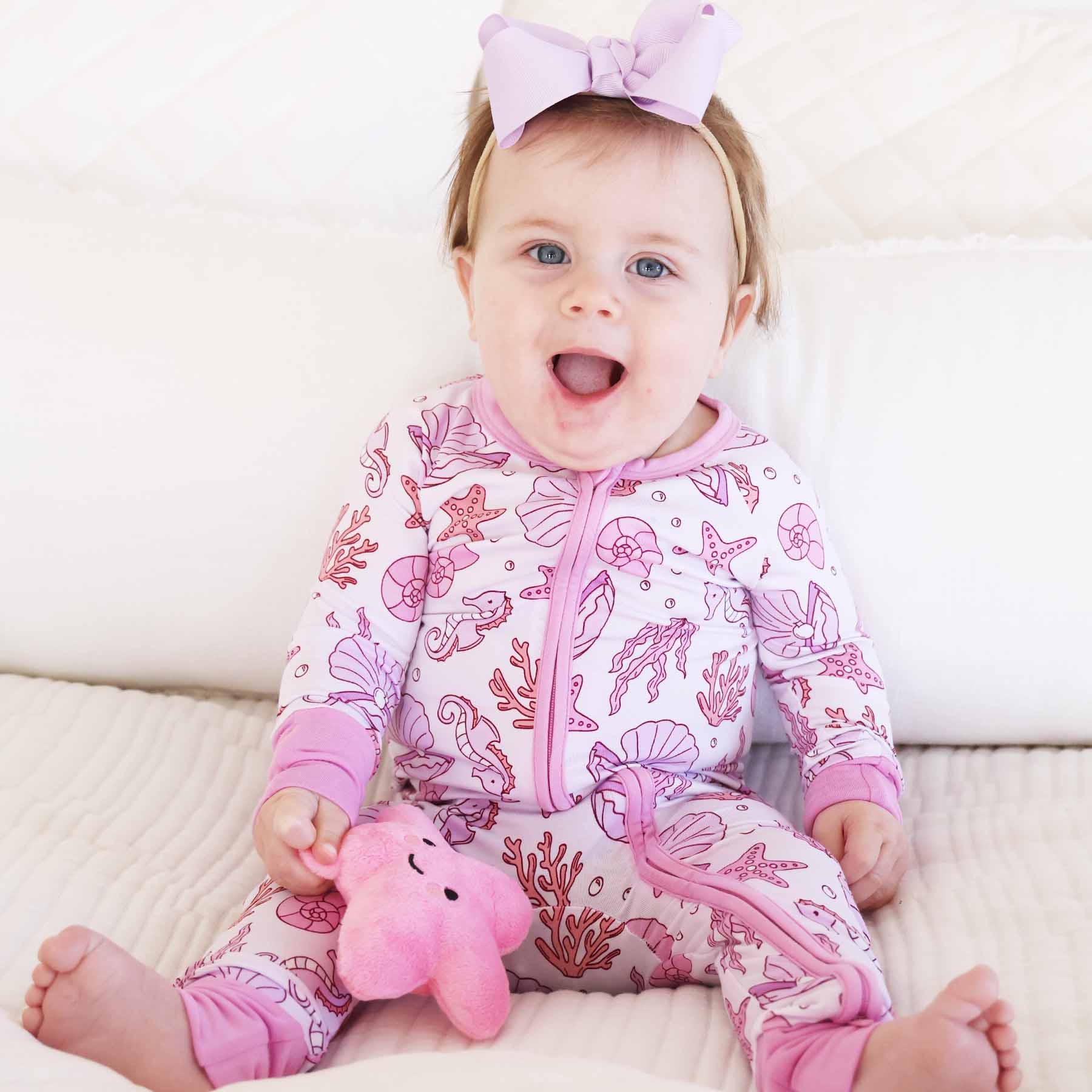 Tiny Tides Convertible Zip Romper | Pink - Image 4