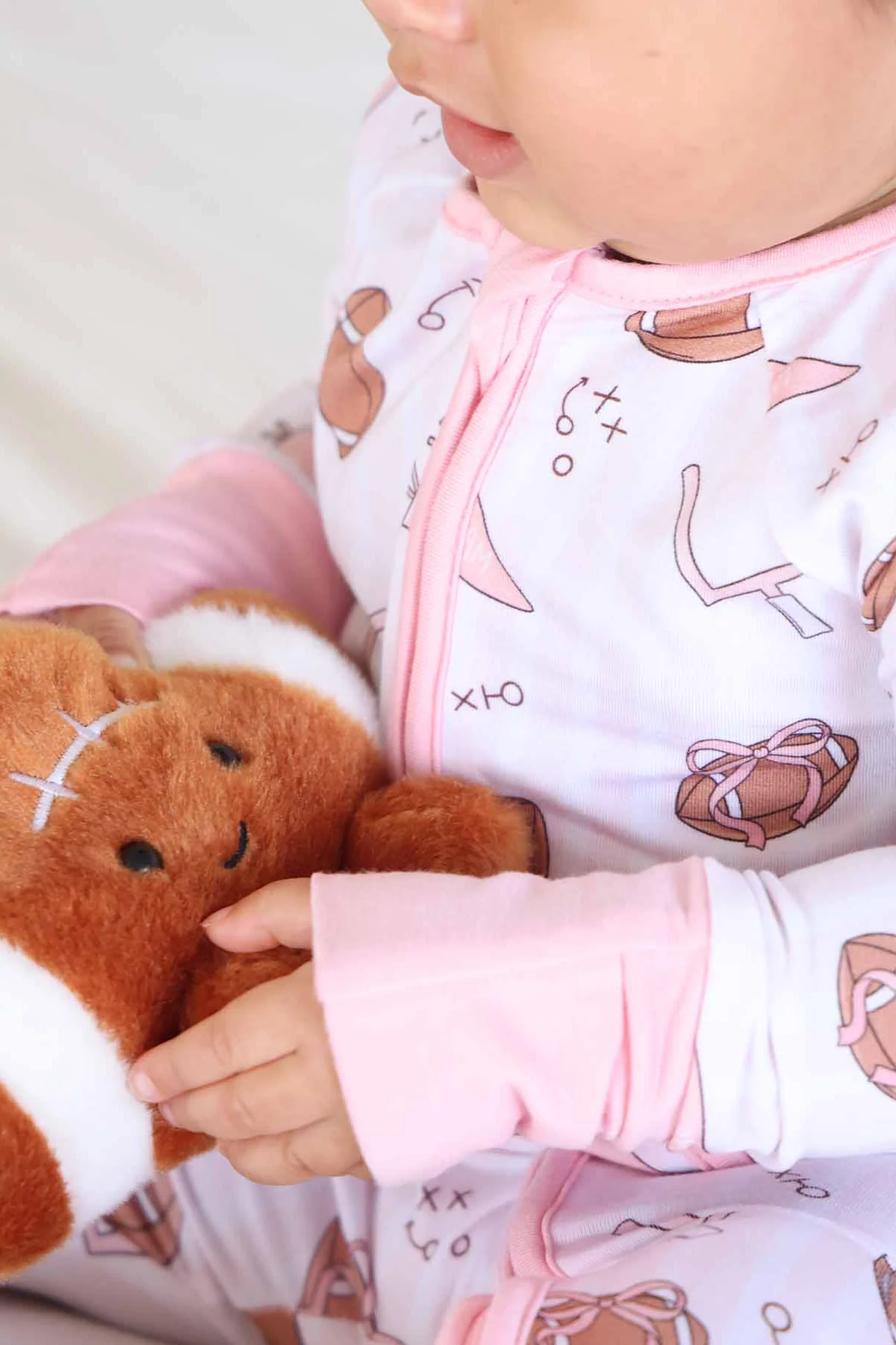 Tiny Touchdowns Convertible Zip Romper | Pink - Image 2