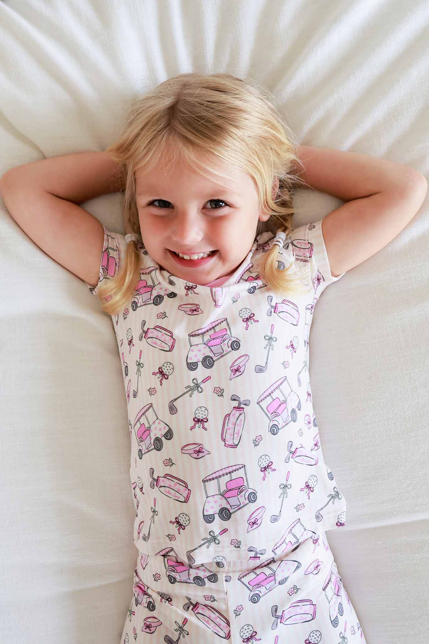 Two Piece Bamboo Pajama Set | Caddie Crew Pink - Image 10