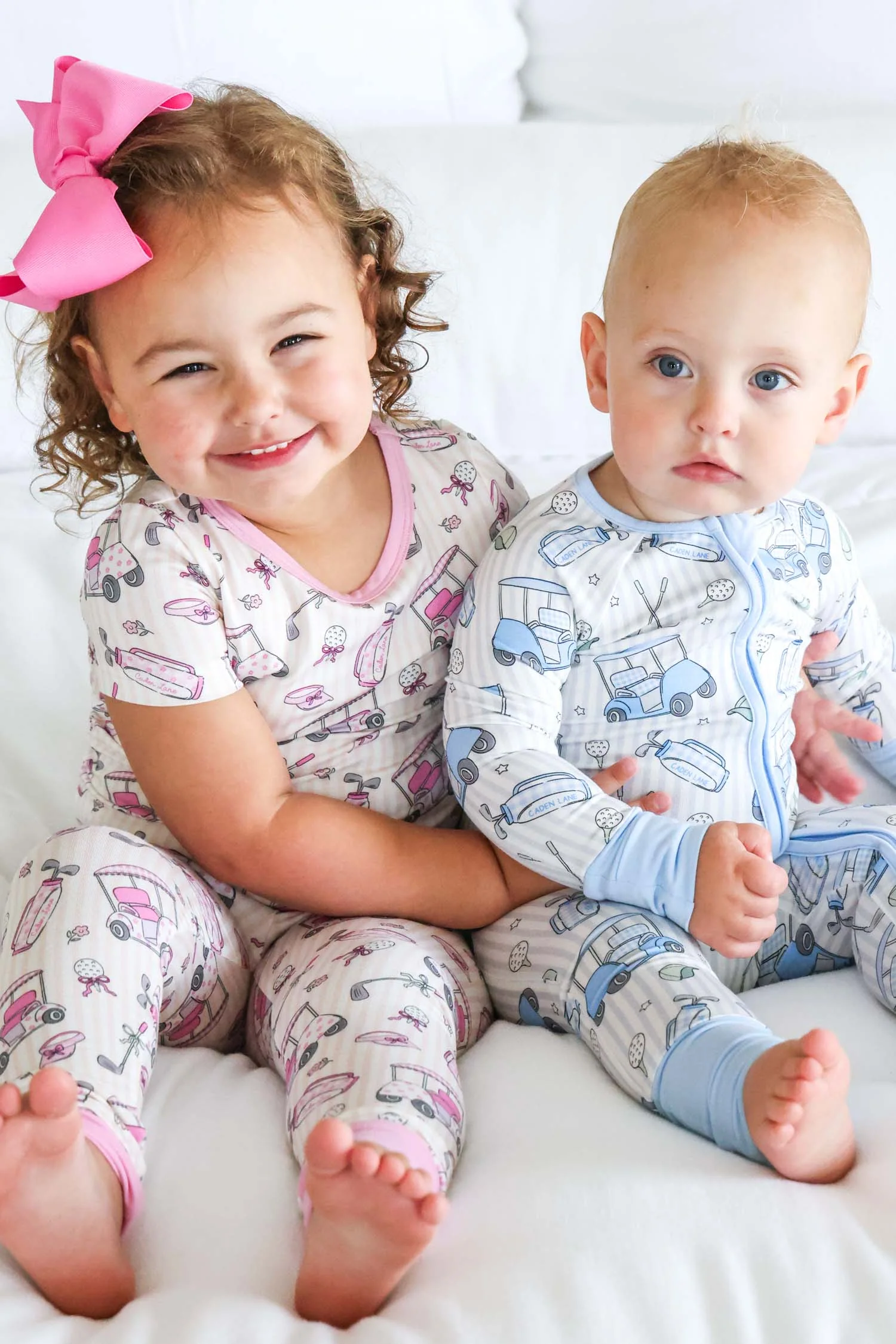 Two Piece Bamboo Pajama Set | Caddie Crew Pink - Image 6