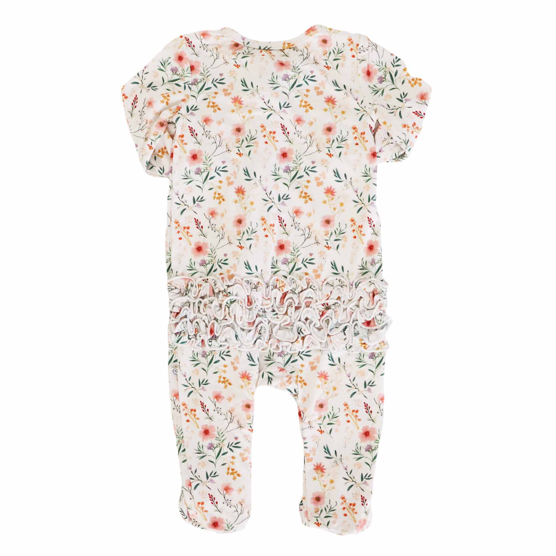 Winnie's Wildflowers Ruffle Zipper Footie - Image 3