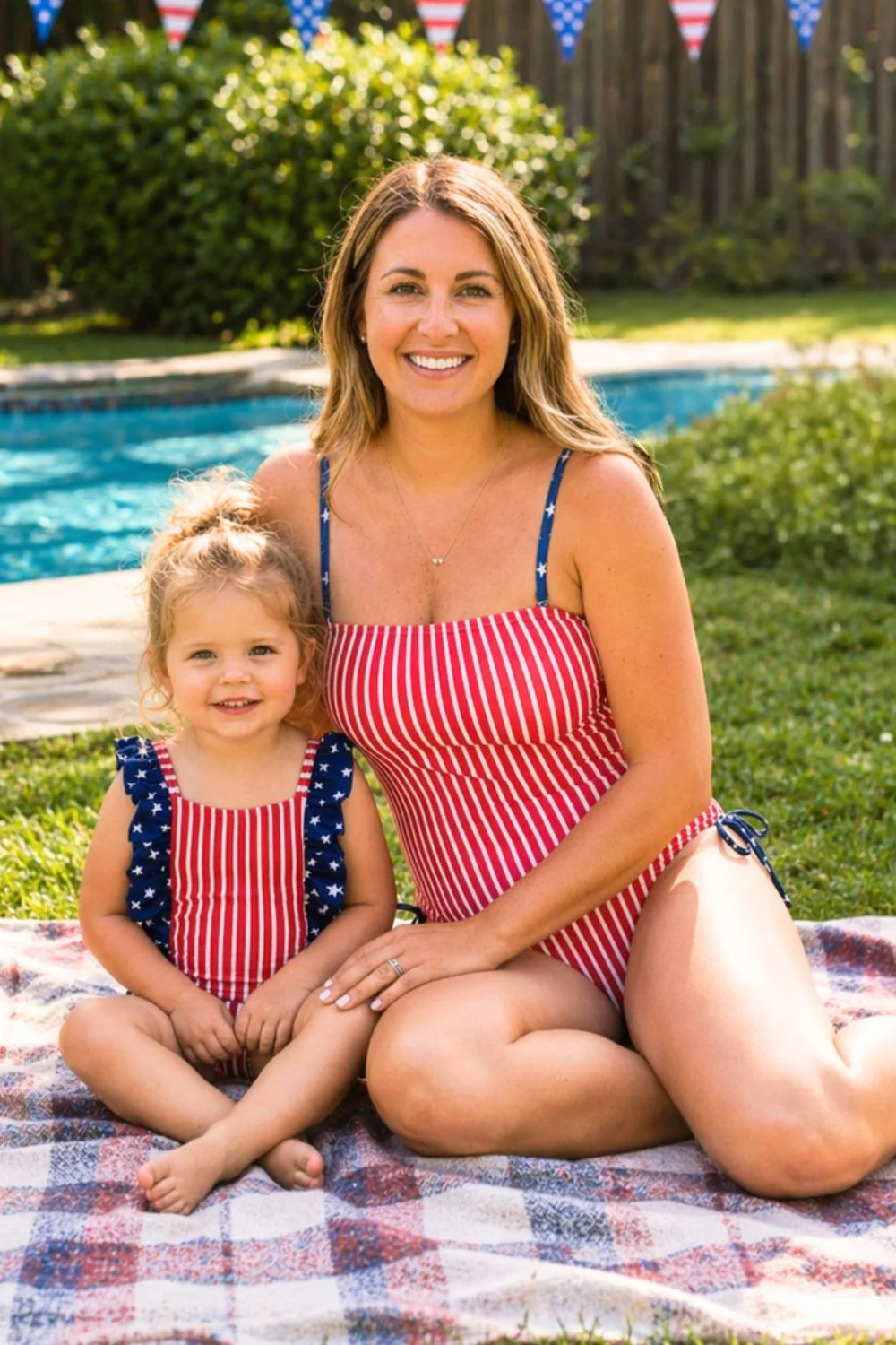 Women's Removable Strap One Piece | Stars & Stripes Party - Image 9