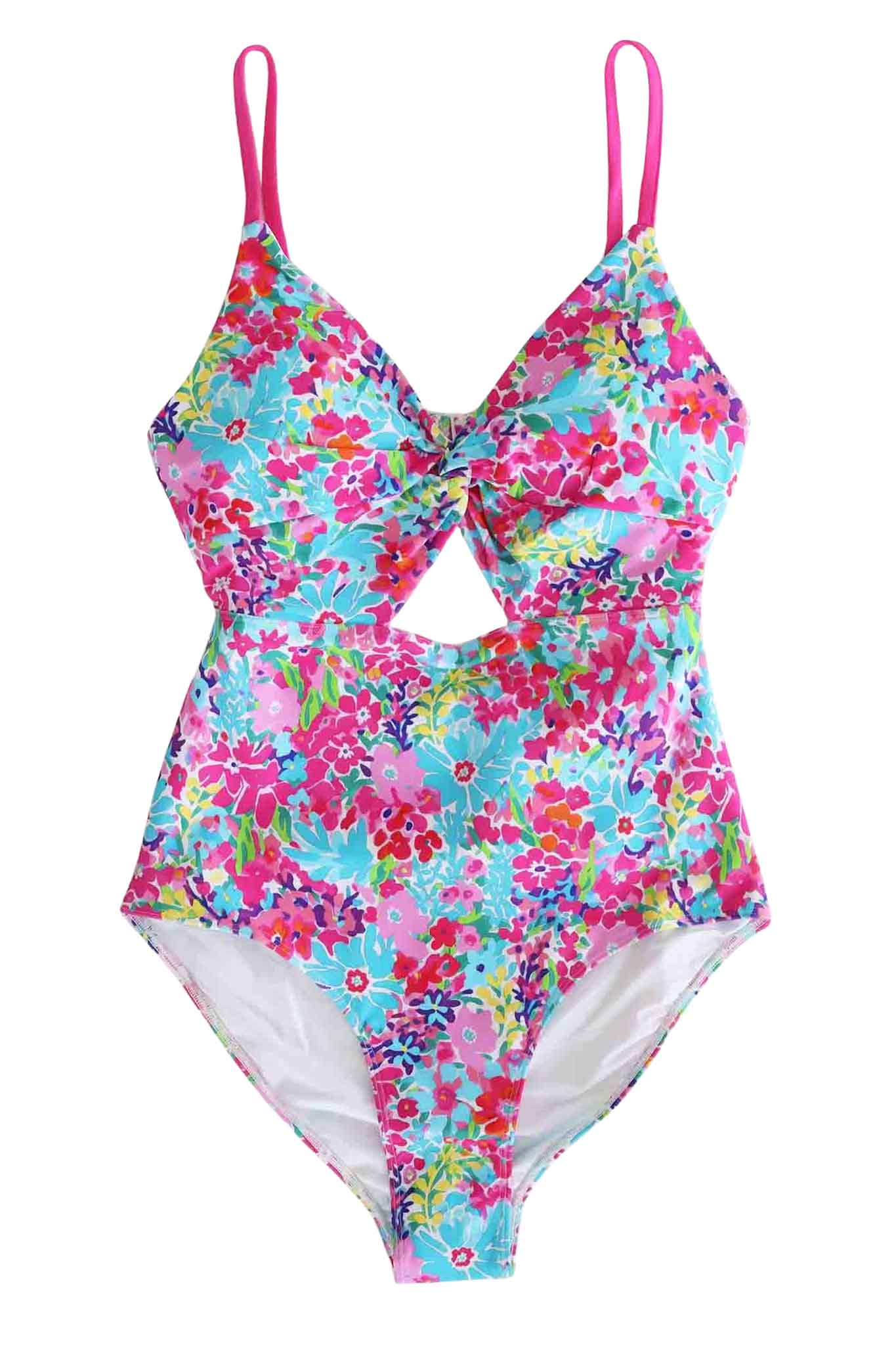 Women's Ruched Cutout One-Piece Swimsuit | Petal Splash - Image 2