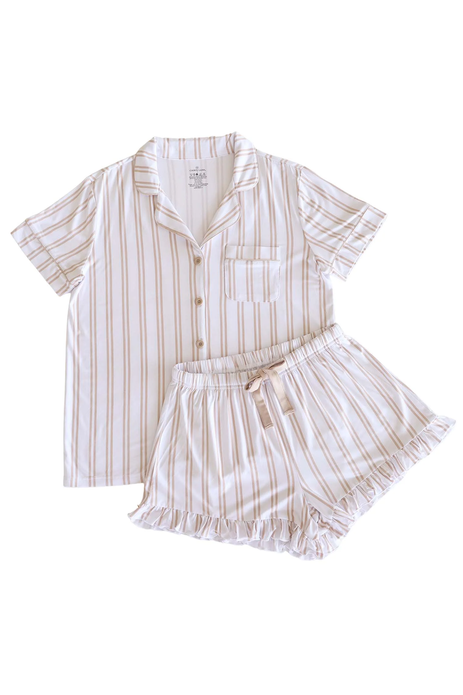 Women's Two Piece Short Lounge Set | Stripe Life - Image 2