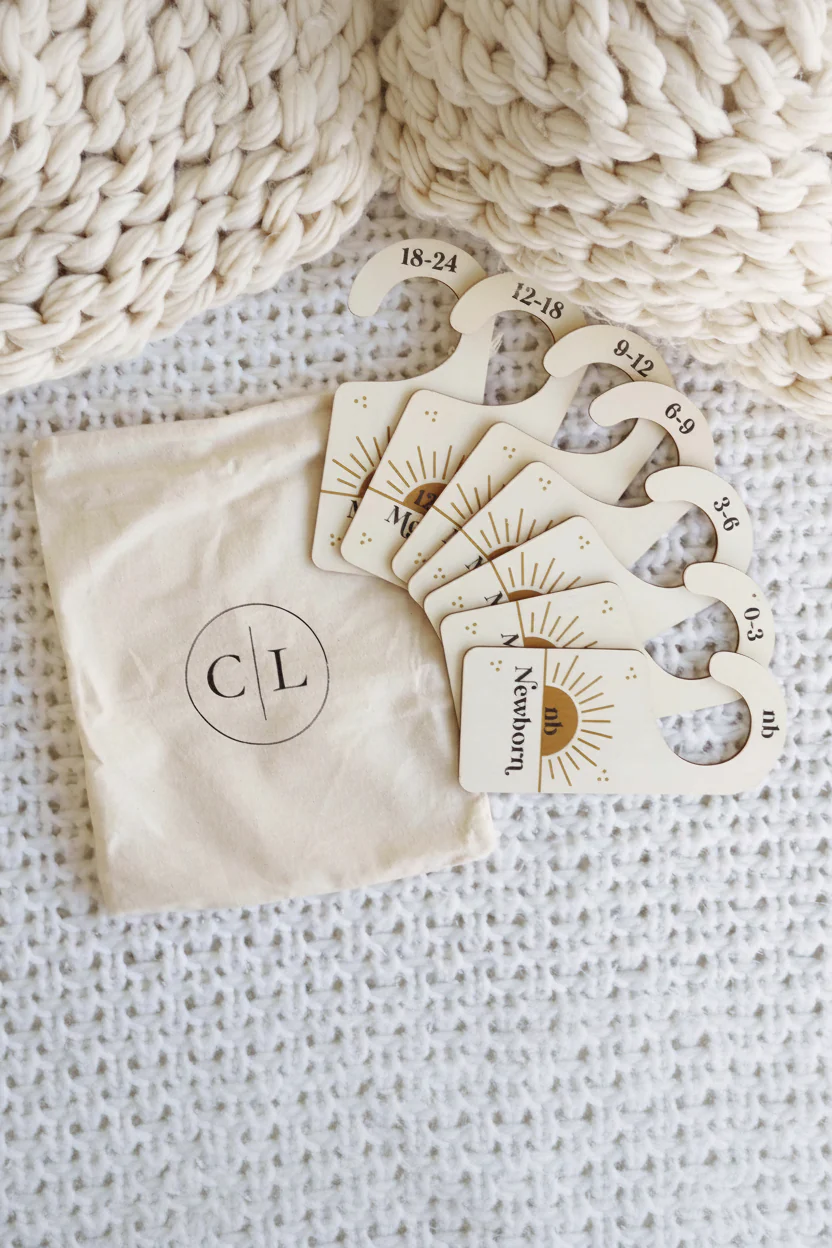 Wooden Nursery Closet Dividers | Sun - Image 2