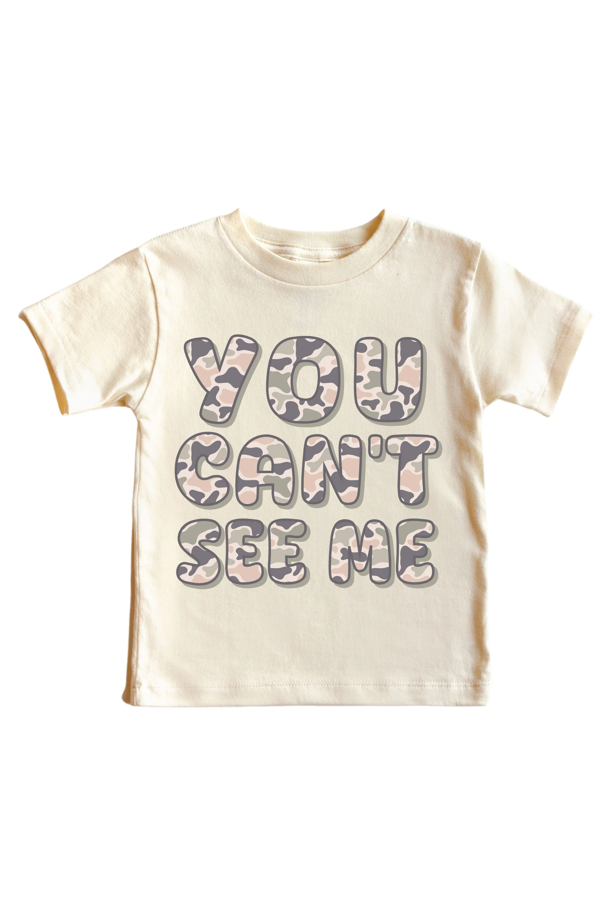 You Can't See Me Graphic Bodysuit & Kids Tee | Natural - Image 3